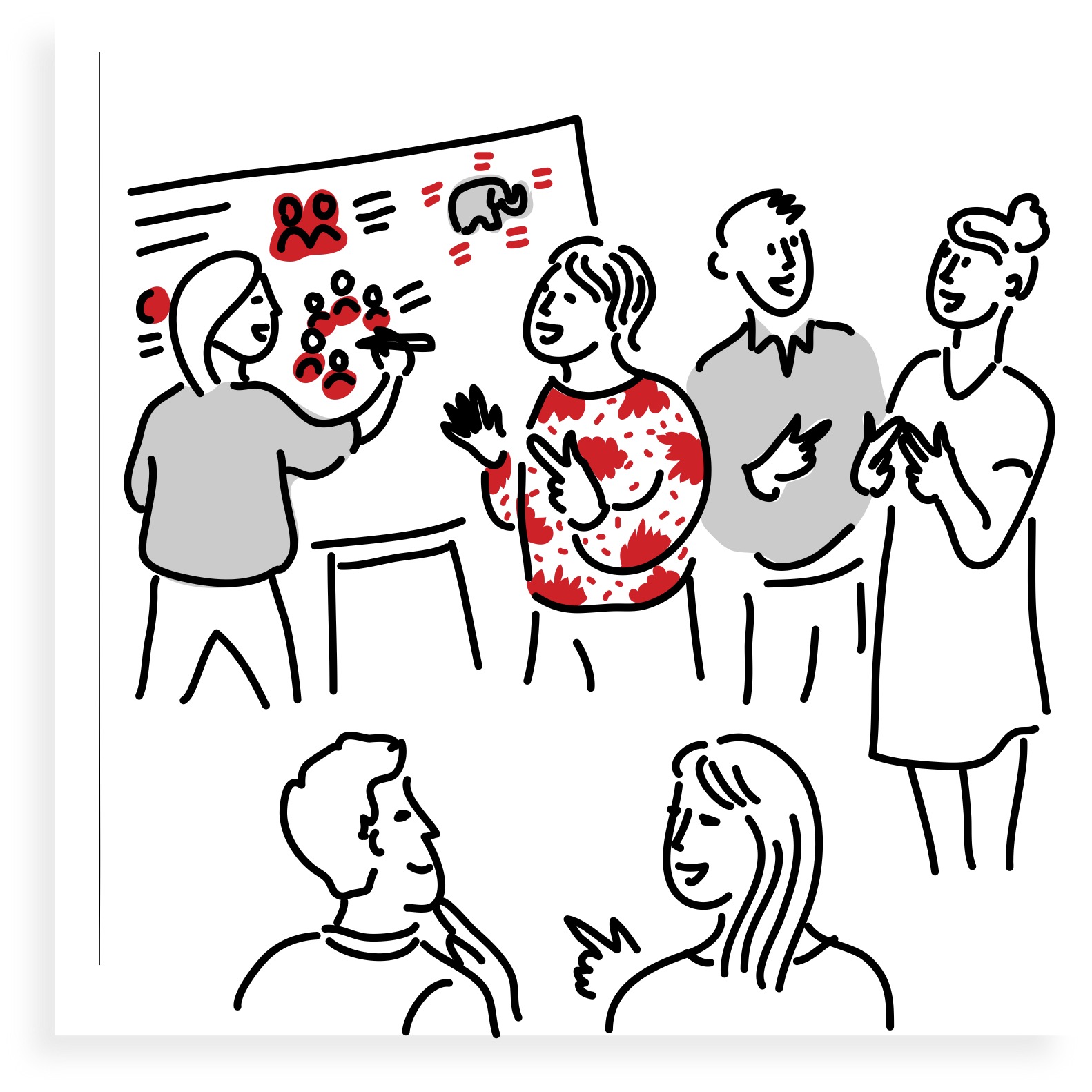 kaasav joonistamine, visuaalne kokkuvõte, suur pilt, üritusel joonistamine, jutupliiats, graphic facilitation