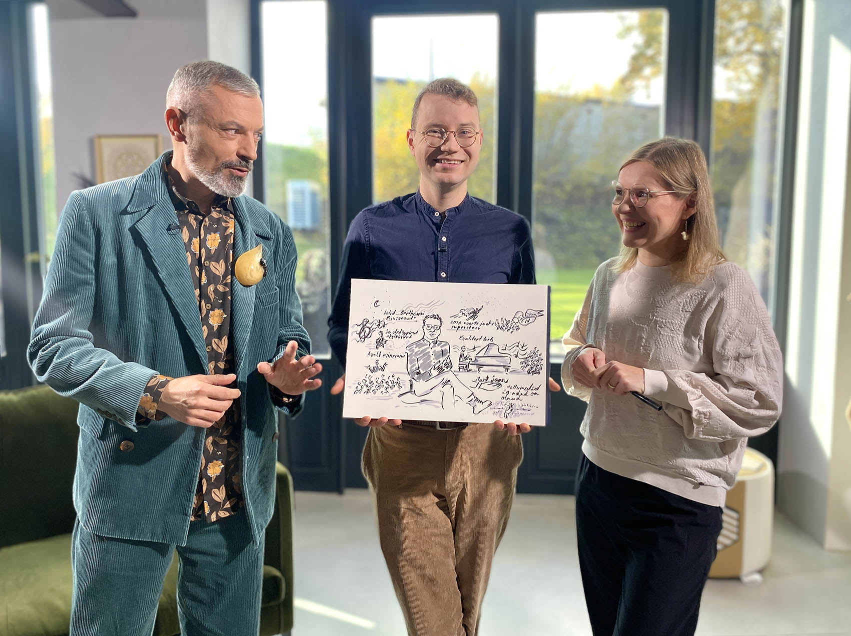 OP saate salvestusel Siiri Taimla-Rannala, Sten Heinoja, Owe Petersell. Foto: Tanel Rannala OP saate salvestusel Siiri Taimla-Rannala, Sten Heinoja, Owe Petersell. Foto: Tanel Rannala